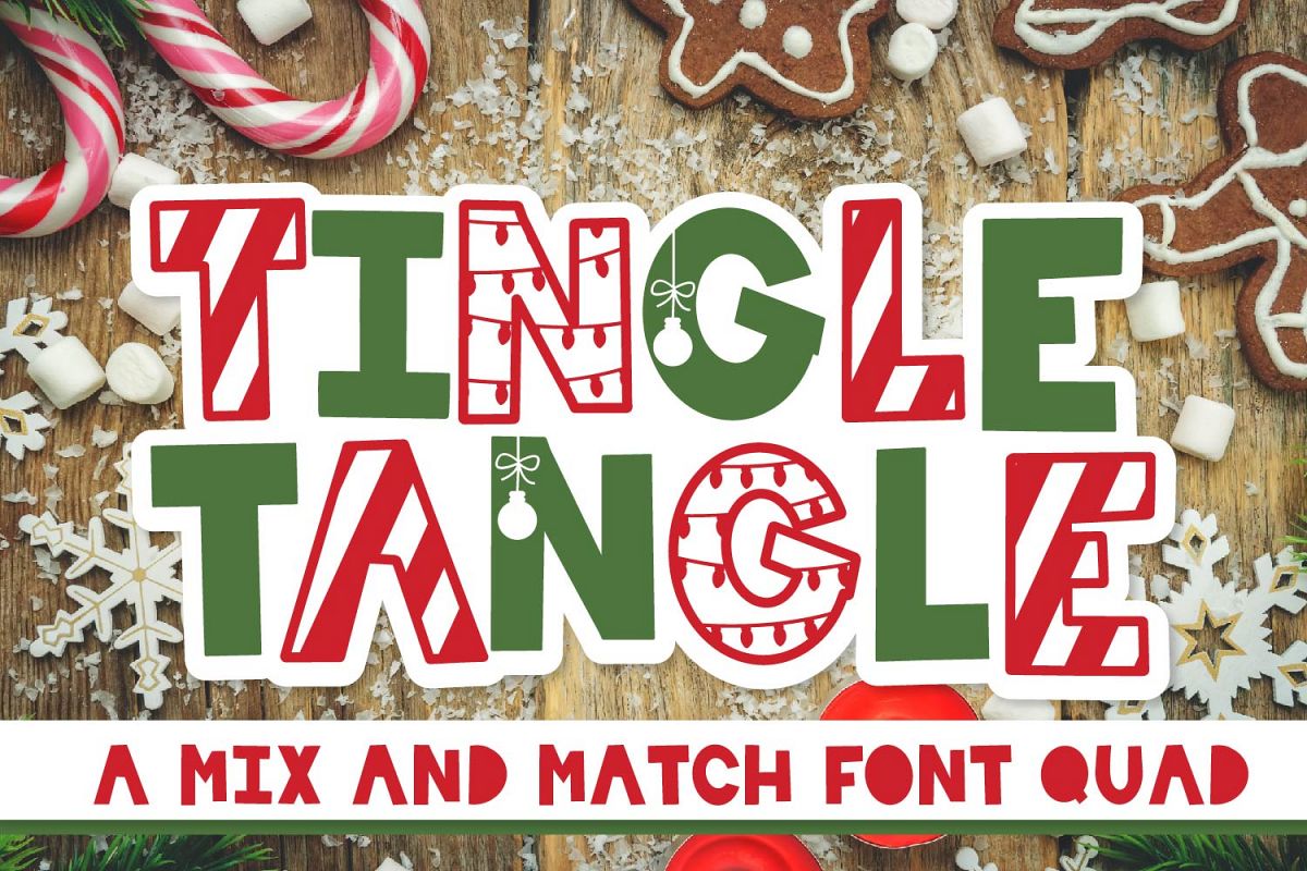 Tingle Tangle - A Christmas Font Quad! example image 1
