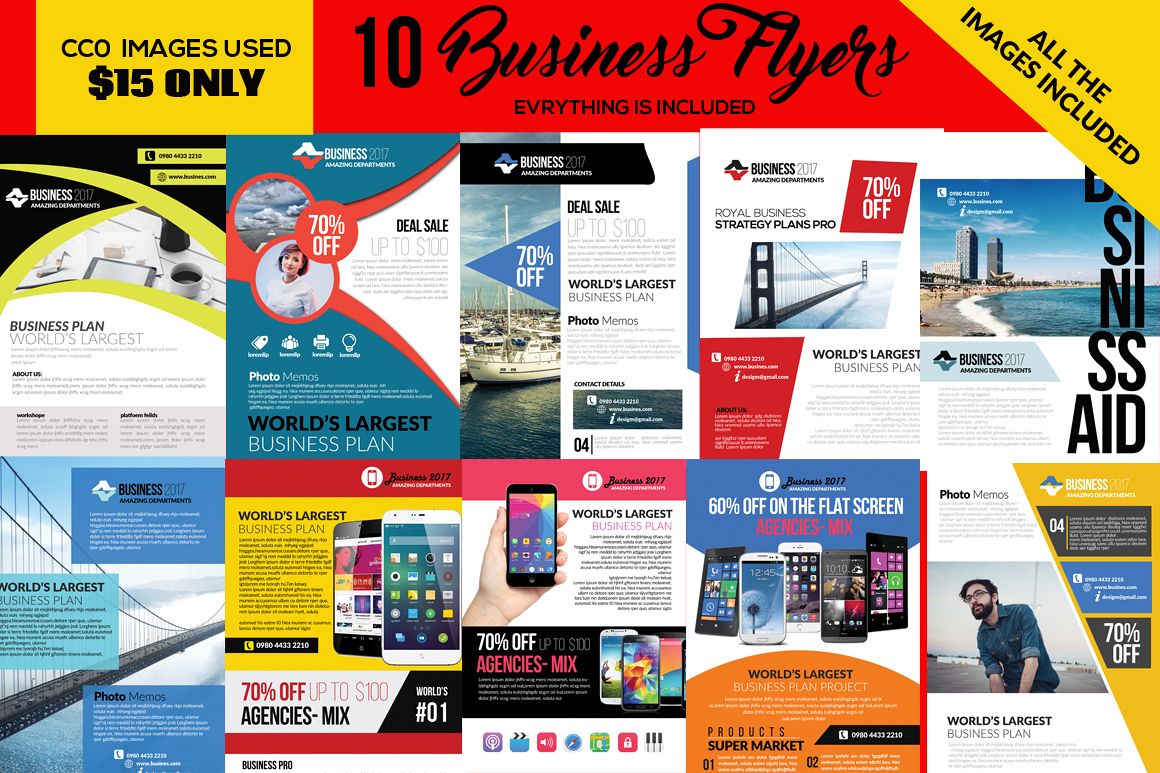 10 Corporate Flyer Templates Bundle example image 1