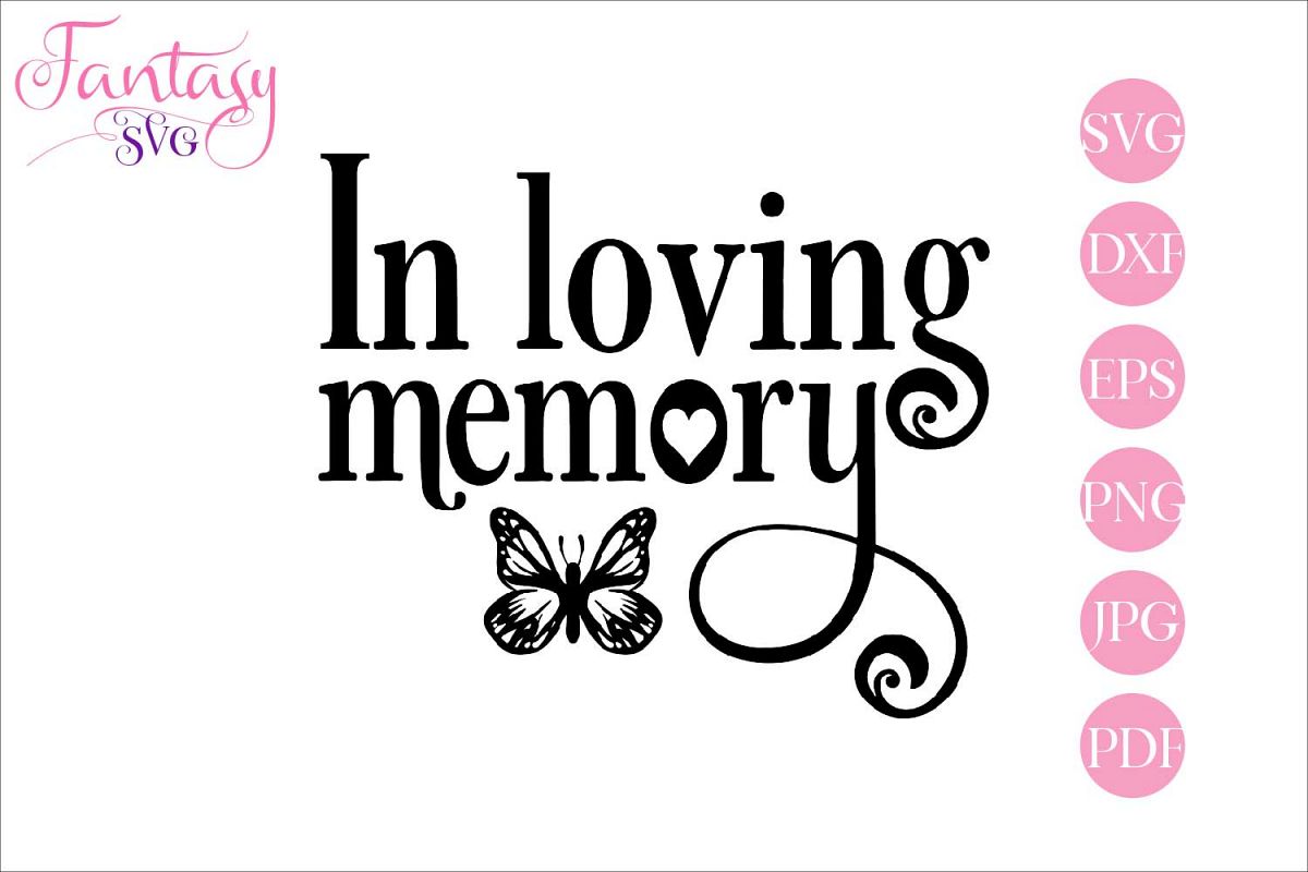 In loving memory - memorial svg cut file example image 1