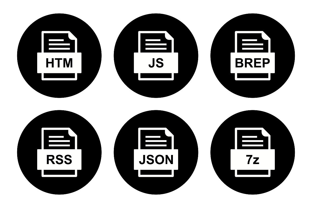 Set Of File Formats Icons example image 1