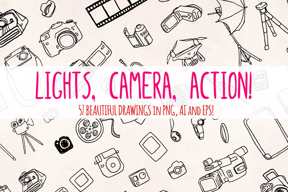 50 Camera, Photography and Film Vector Graphics example image 1