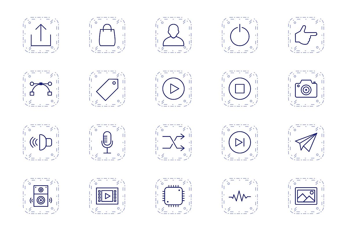Set Of Multimedia Icons example image 1
