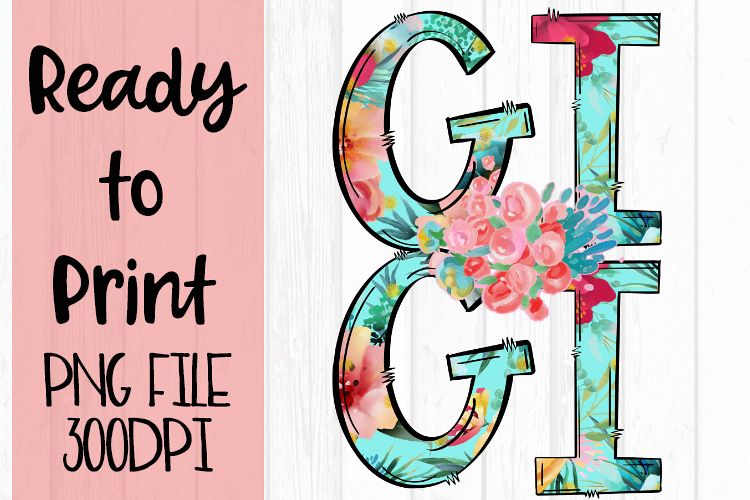 Bright Floral Gigi Ready to Print example image 1