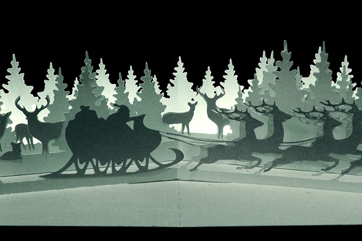 Winter wonderland pop up card example image 1