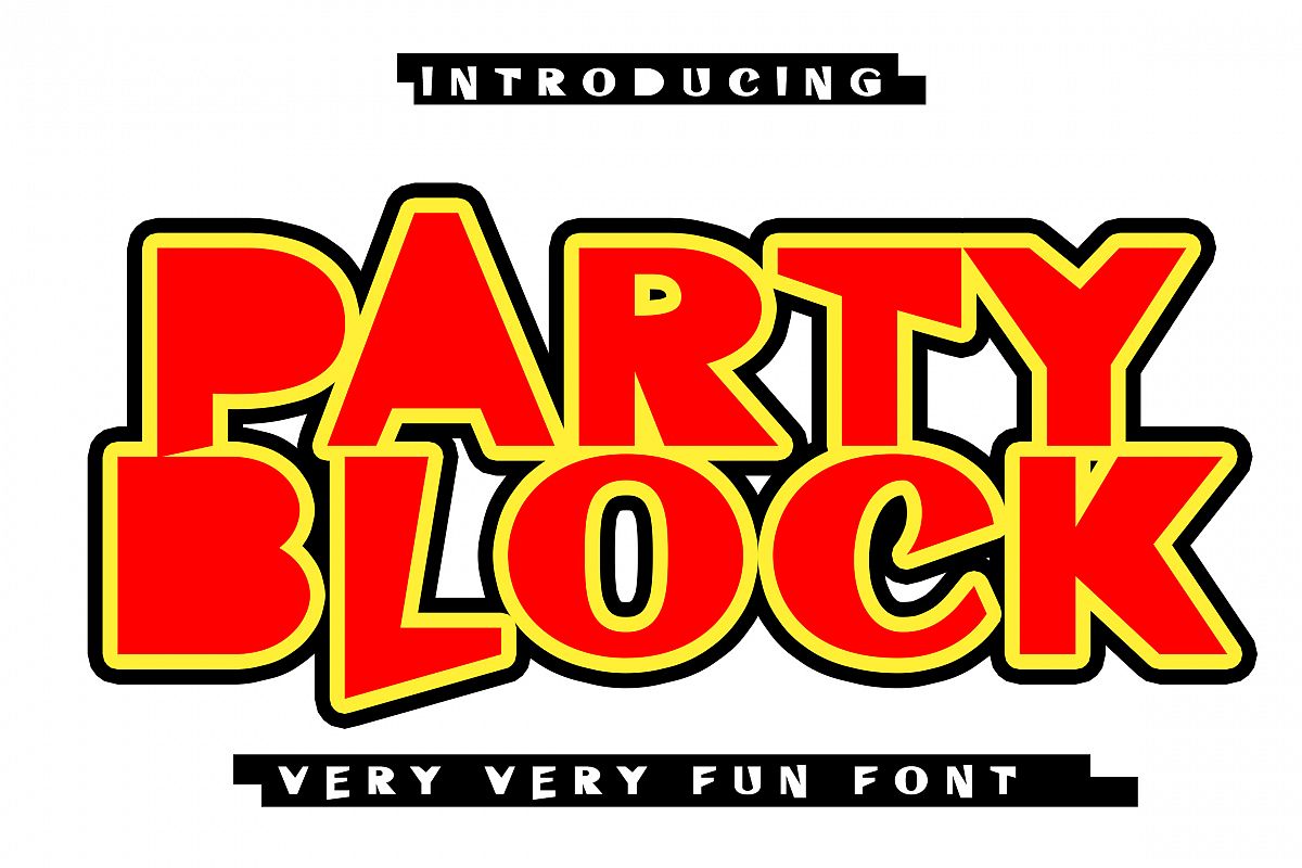 Party Block Fun Font example image 1