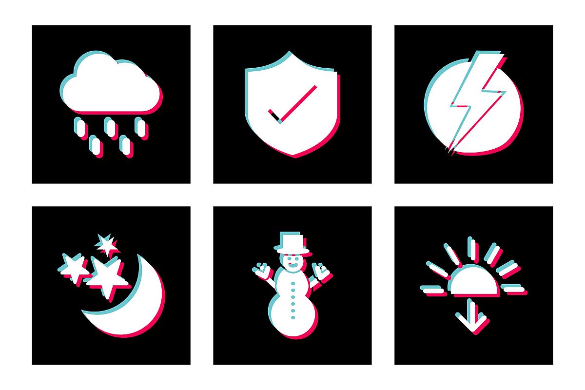 Set Of Weather And Season Icons example image 1