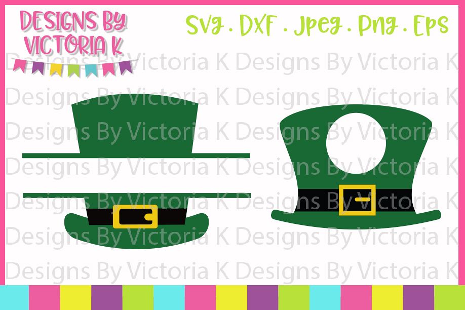 St Patrick's Day svg, Leprechaun Hat, Monogram, SVG, DXF example image 1