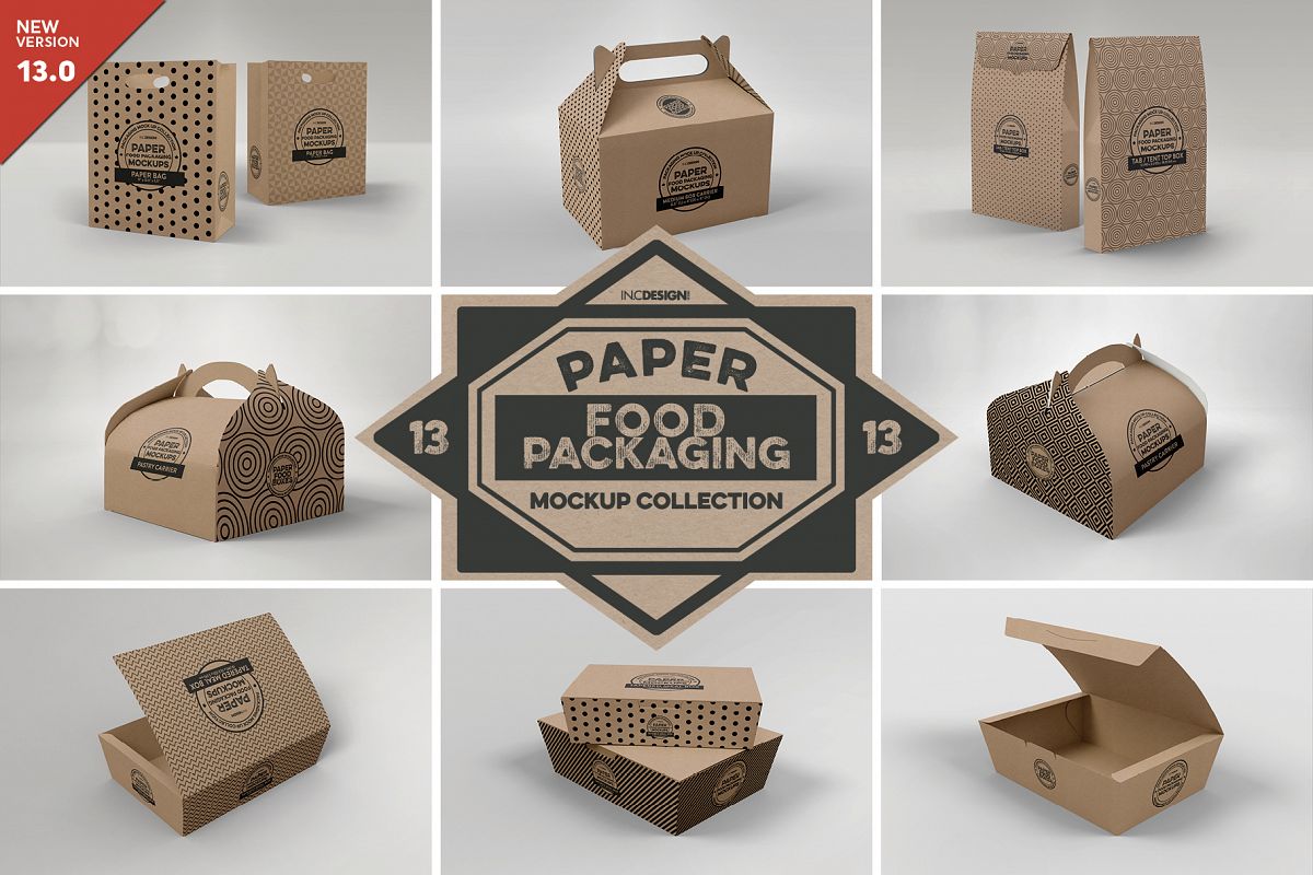 Download VOL.13 Food Box Packaging MockUps (172794) | Branding ...