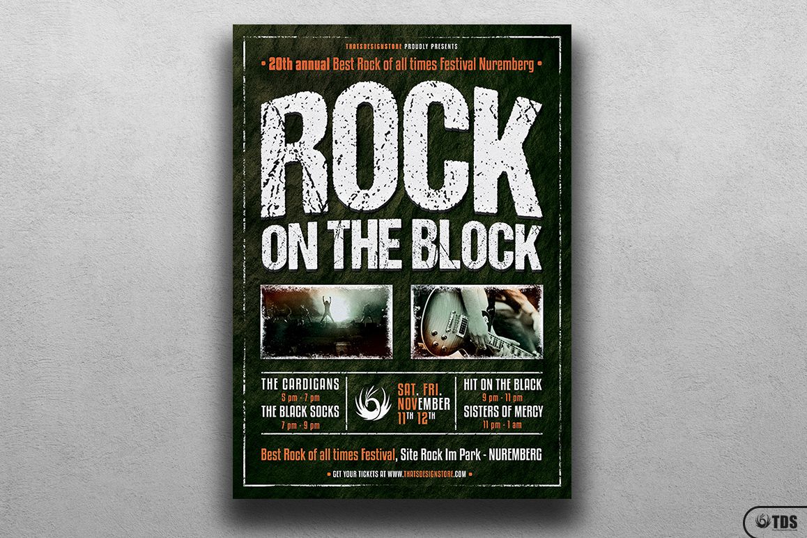 Rock Festival Flyer Template V1 example image 1
