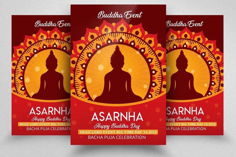 Buddha Worship Flyer Template example image 1