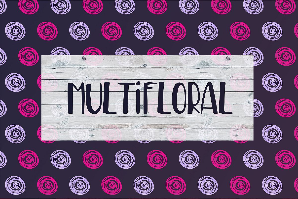 MultiFloral summer font example image 1