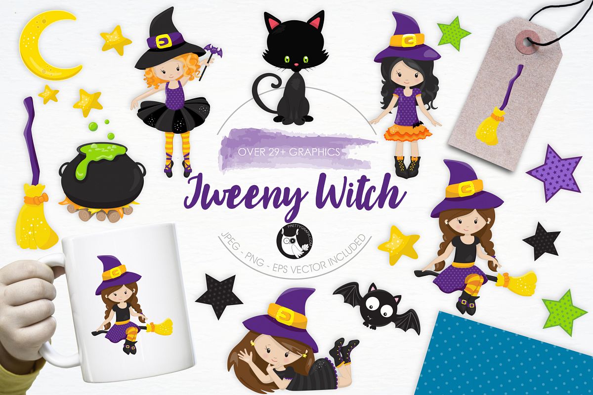 Tweeny Witch graphics and illustrations example image 1
