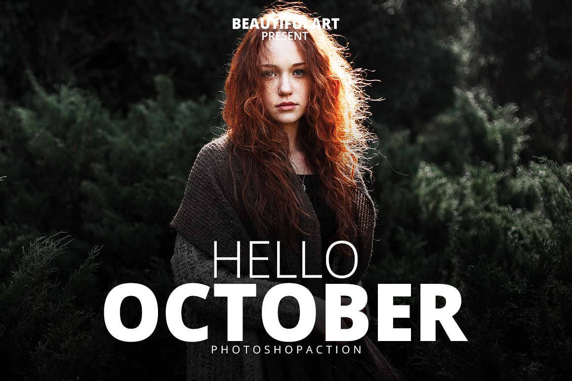 Hello October Photoshop Action example image 1