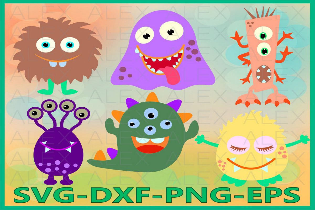 Monster SVG, Monster Clipart, Monster Party, Monster Svg example image 1