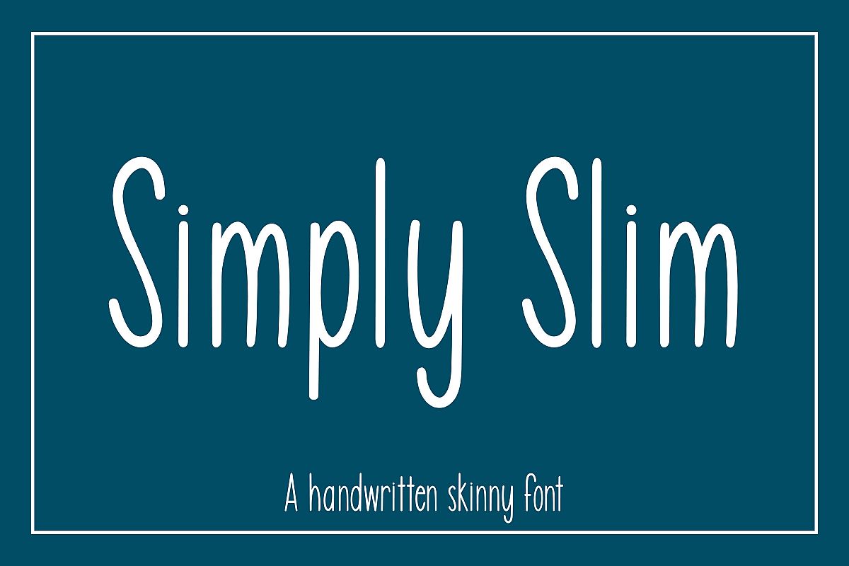 Simply Slim - A handwritten skinny font example image 1