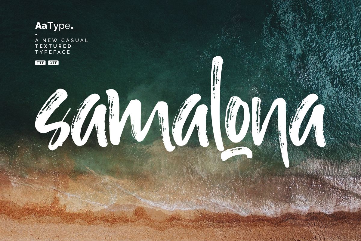 Samalona Casual Textured Font example image 1