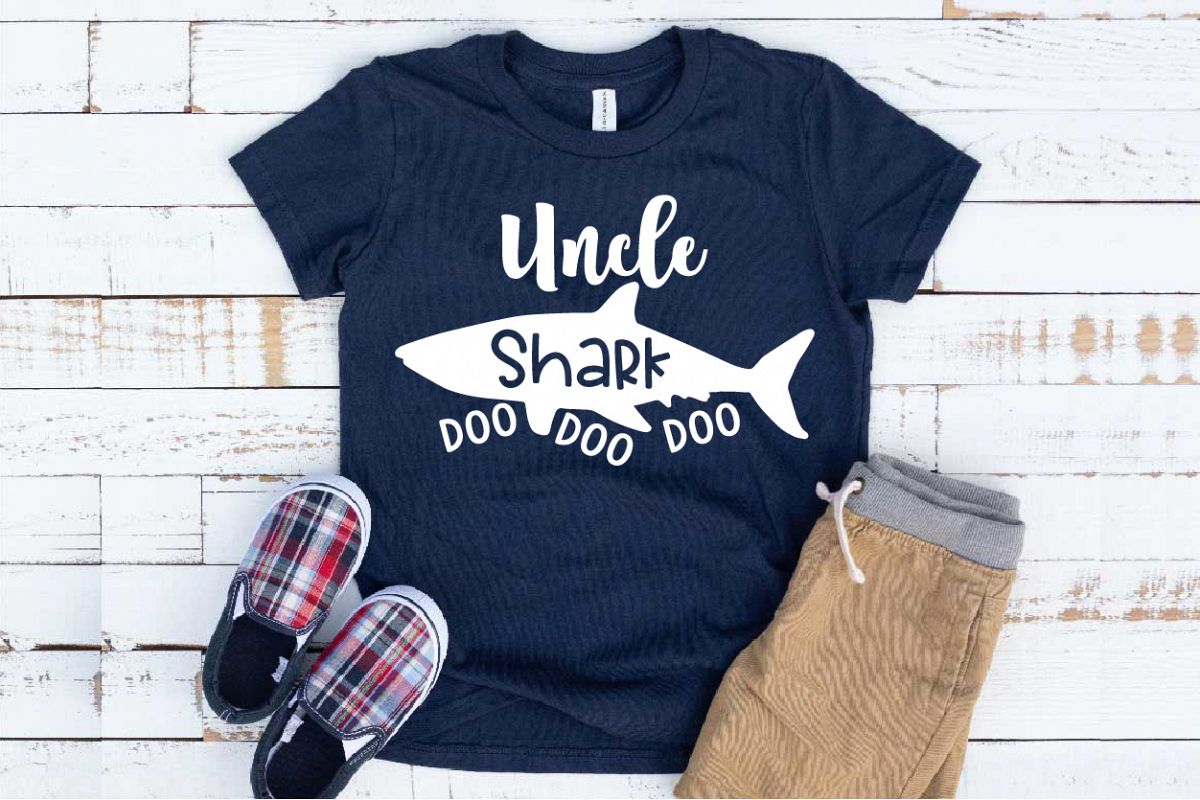 Uncle Shark SVG Doo Doo Doo Family Birthday Sea World 1310S example image 1