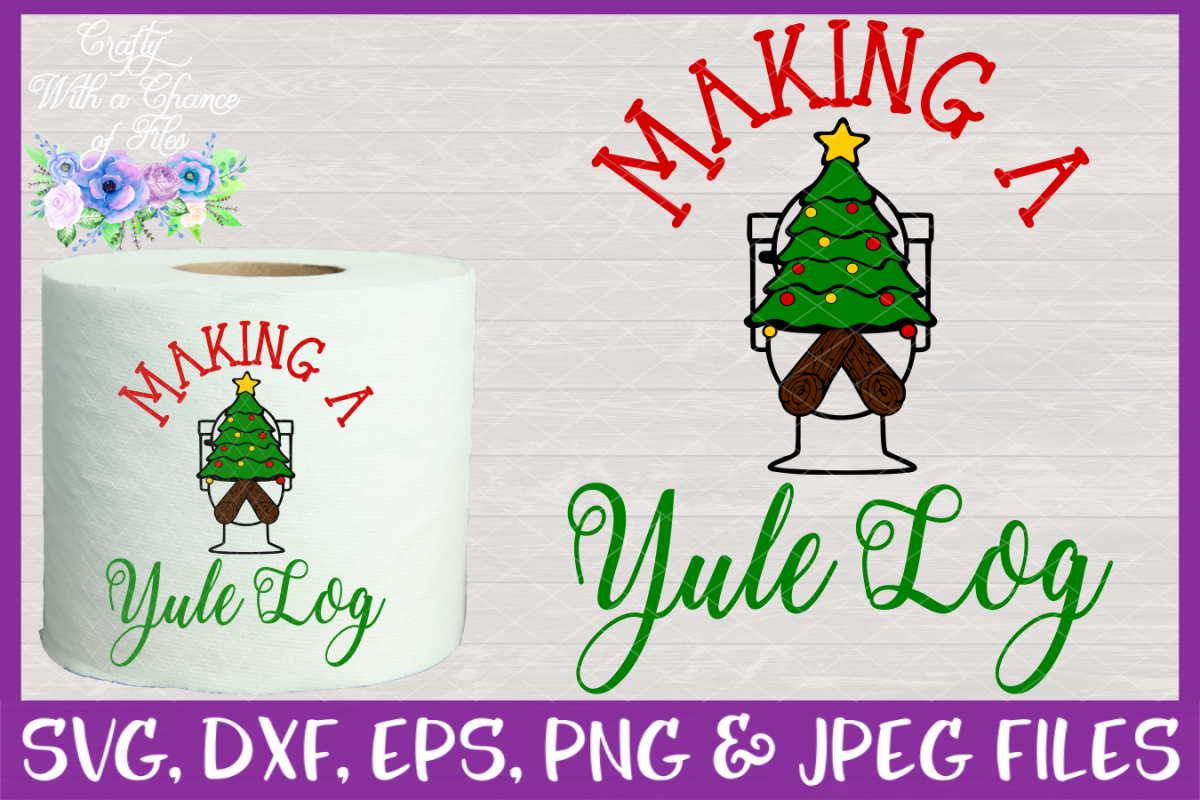 Making a Yule Log SVG - Christmas Toilet Paper Design example image 1