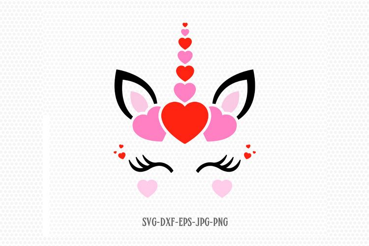 valentines day unicorn svg, unicorn svg example image 1