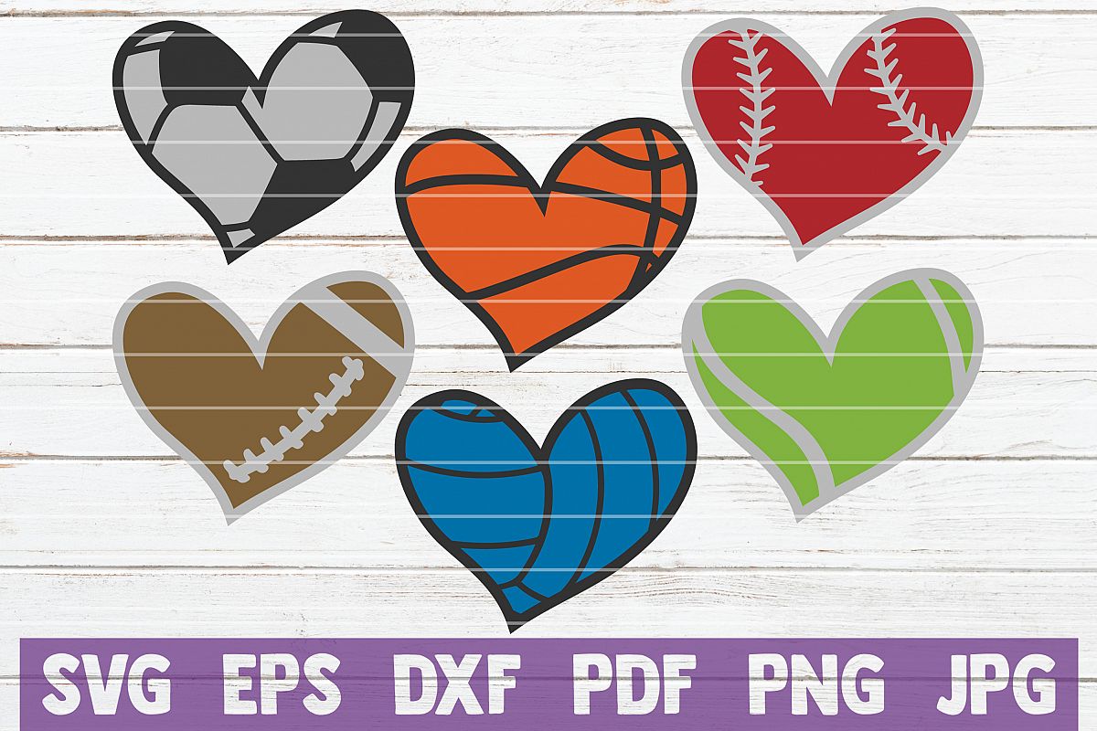 Download Sport Hearts Svg Bundle Svg Cut Files Commercial Use