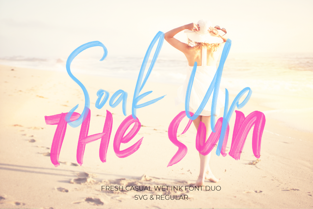 Soak Up The Sun Font Duo & SVG example image 1