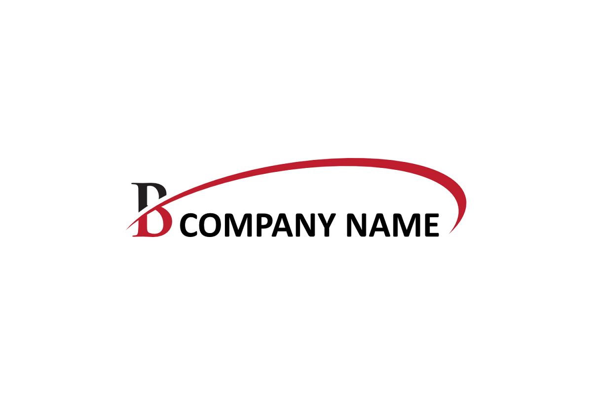 b letter swoosh logo example image 1