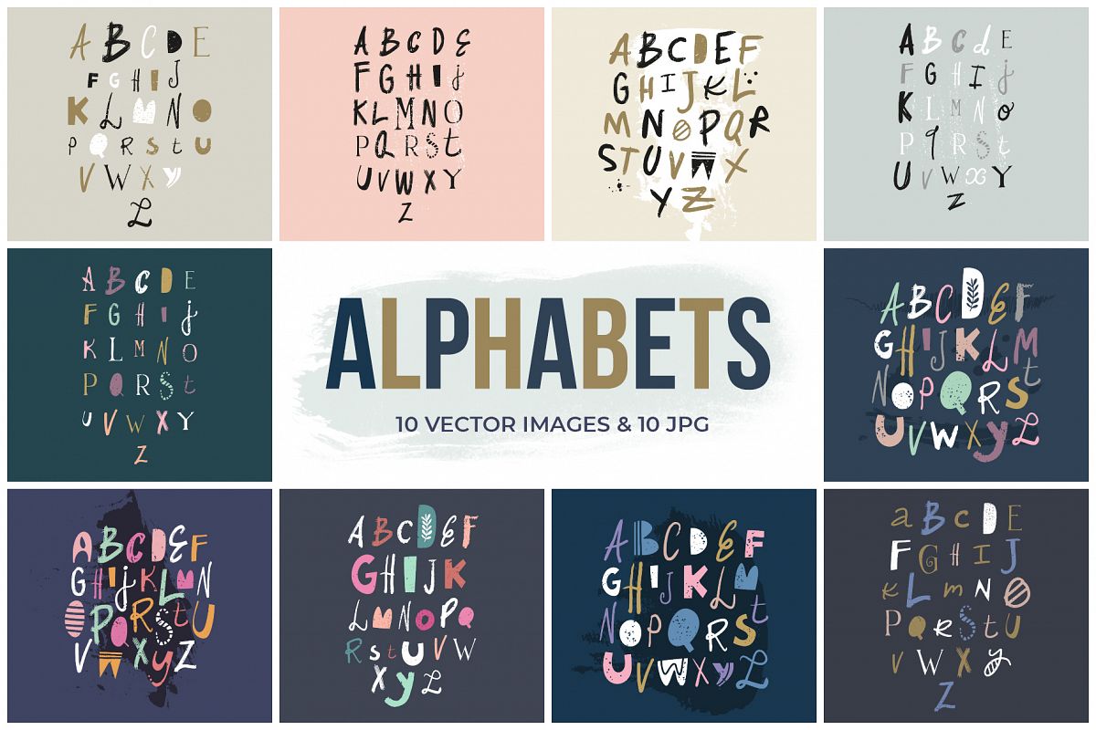Vector clip art nursery alphabets example image 1