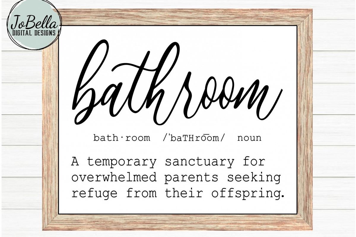 Download Funny Bathroom Definition SVG, Sublimation PNG & Printable