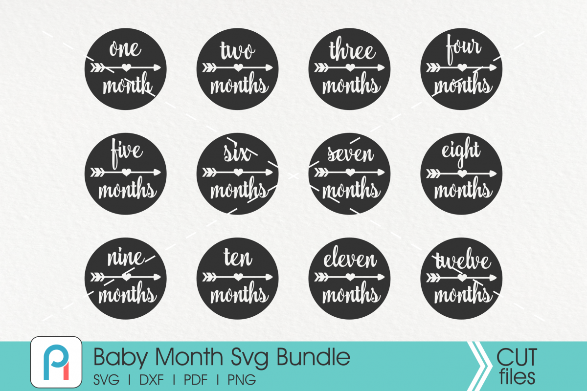 Baby Month Milestone svg Bundle - baby month vector files ...