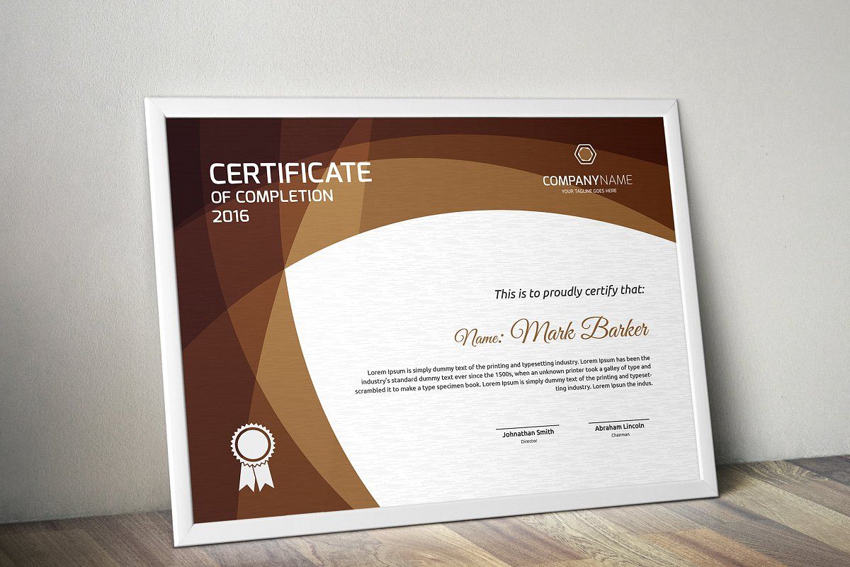 Certificate example image 1