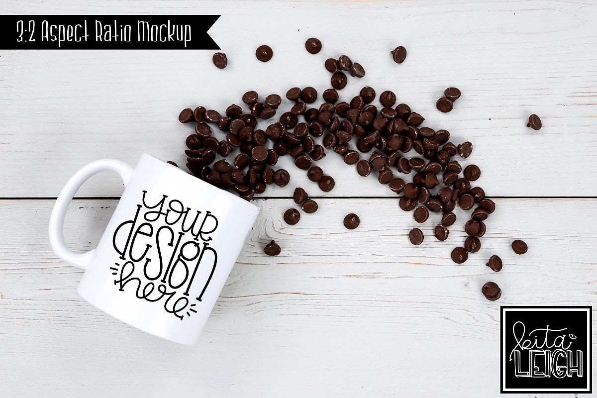 11 oz Mug Mockup with Chocolate Chips example image 1