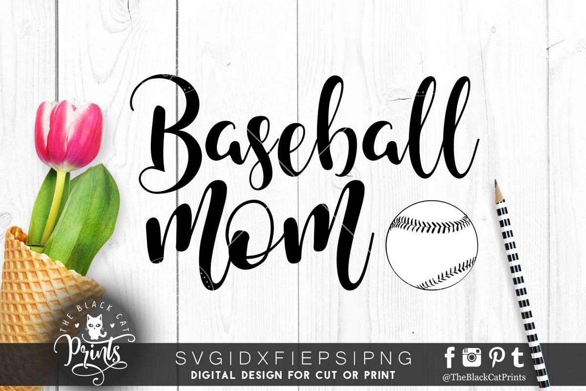 Baseball mom SVG PNG EPS DXF Baseball svg file example image 1