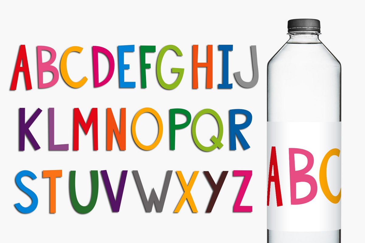 Colorful Alphabet Letters Clip Art Illustrations example image 1