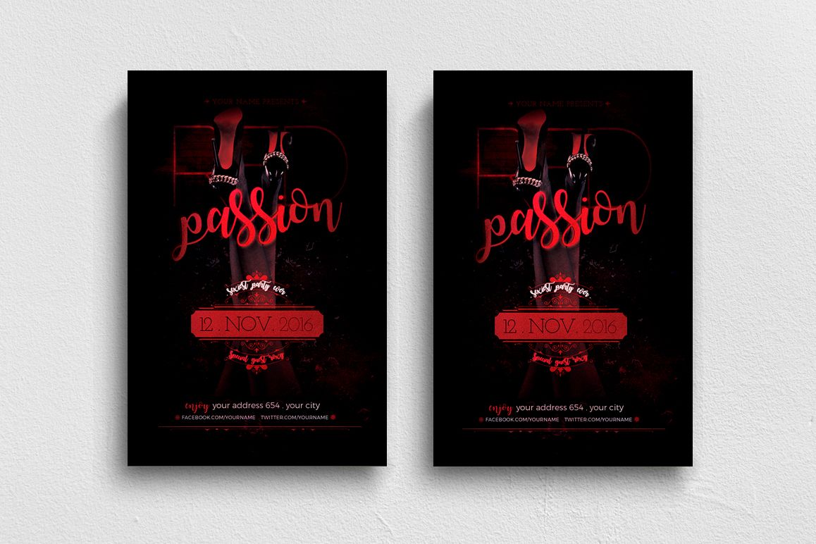 Red Passion Flyer Template example image 1