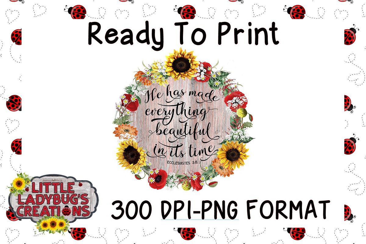 In Its Time 300 DPI PNG Printable Digital Design example image 1