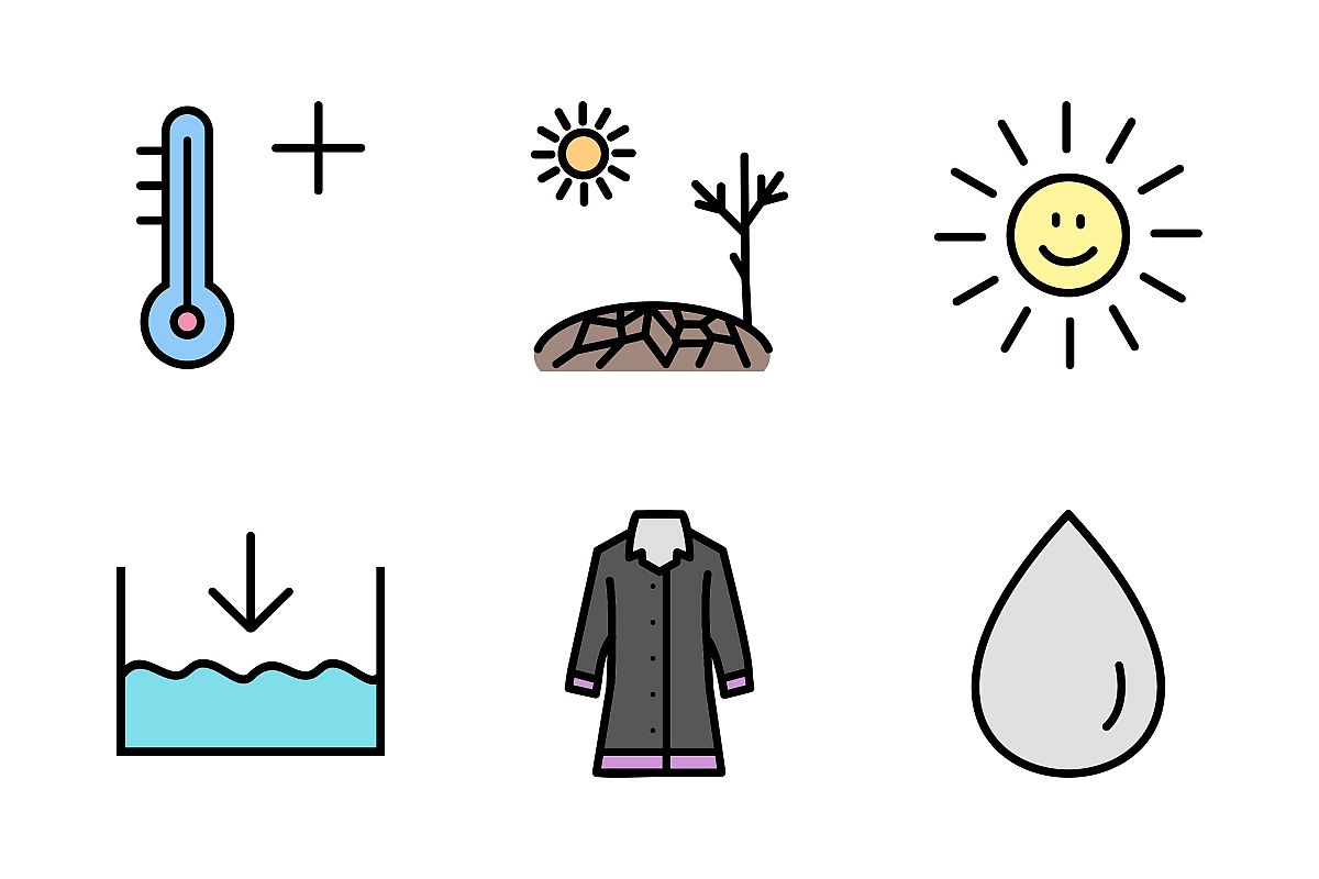 Set Of Weather And Season Icons example image 1
