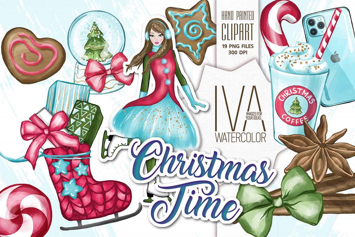 Christmas Clipart, Christmas Scrapbook example image 1