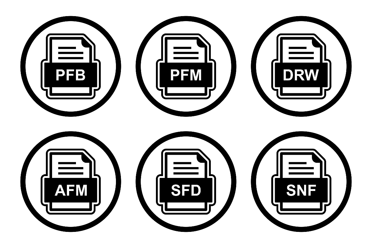 Set Of File Formats Icons example image 1