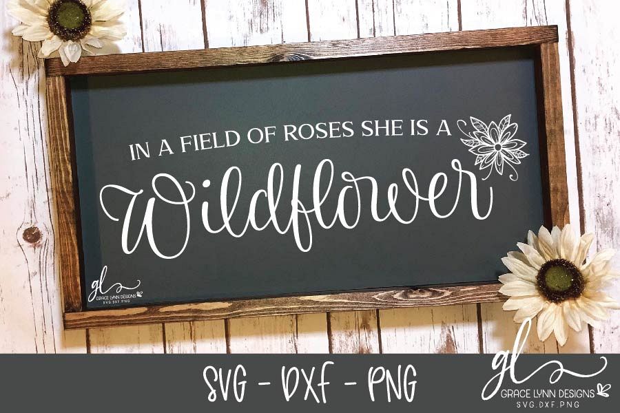 In A Field Of Roses SVG - Digital Cut File - SVG, DXF & PNG example image 1