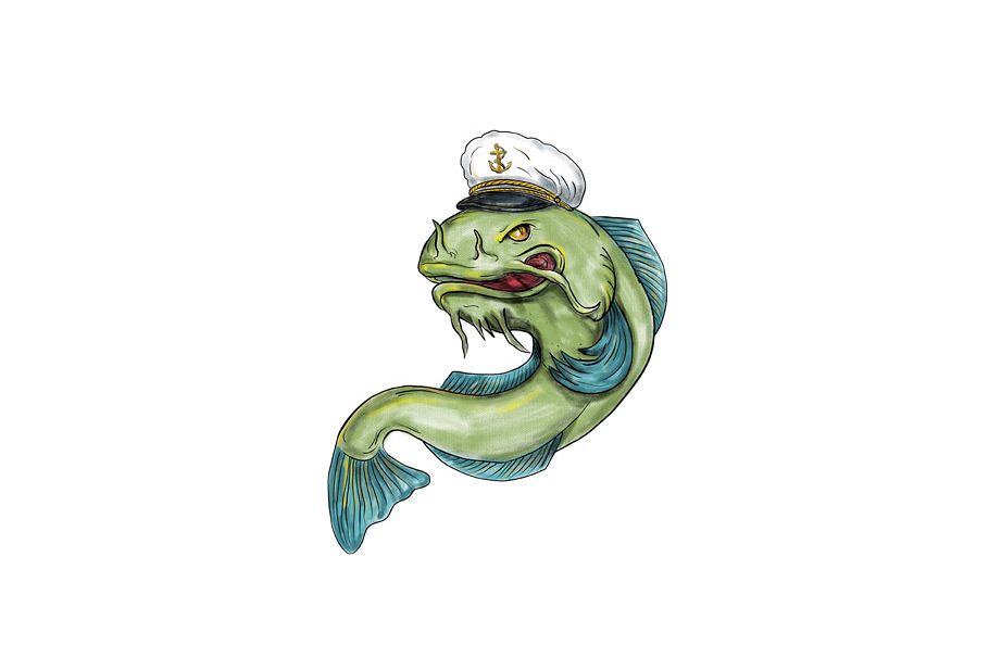 Captain Catfish Tattoo example image 1