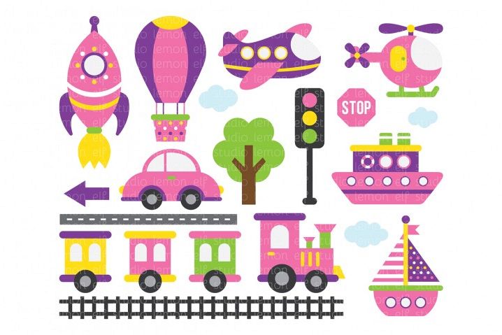 Transportation-Digital Clipart (LES.CL01B) example image 1