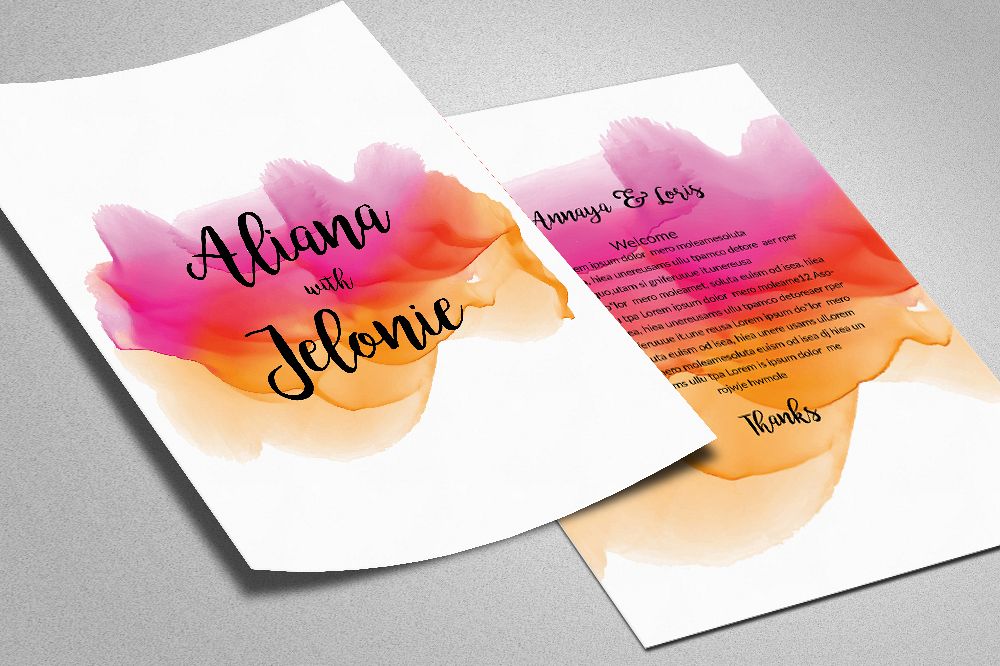 Double Sided Save The Date Card example image 1