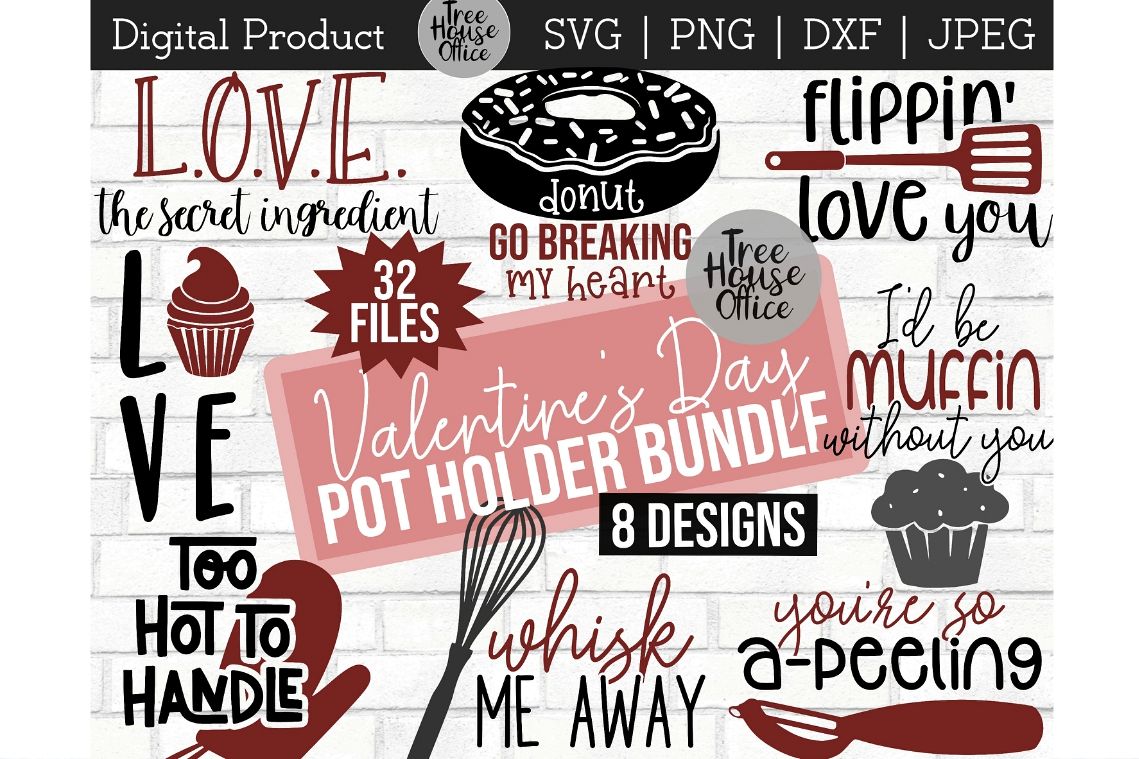 Download Valentine Day Pot Holder Kitchen Bundle Svg Png Jpeg Dxf 438486 Svgs Design Bundles