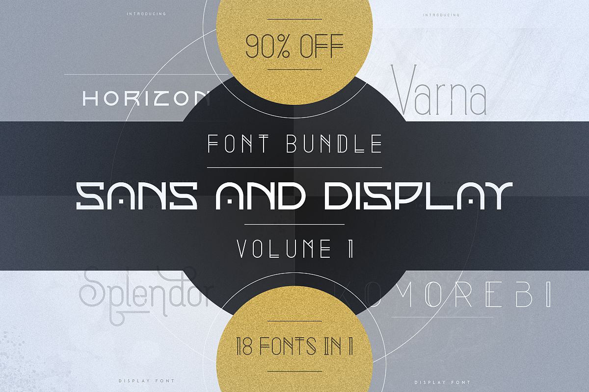 18in1 Sans and Display font bundle | Volume 1 example image 1