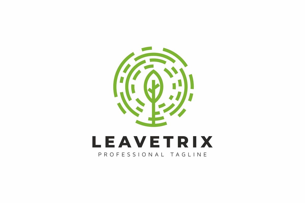 Leaves Circle Tree Logo example image 1