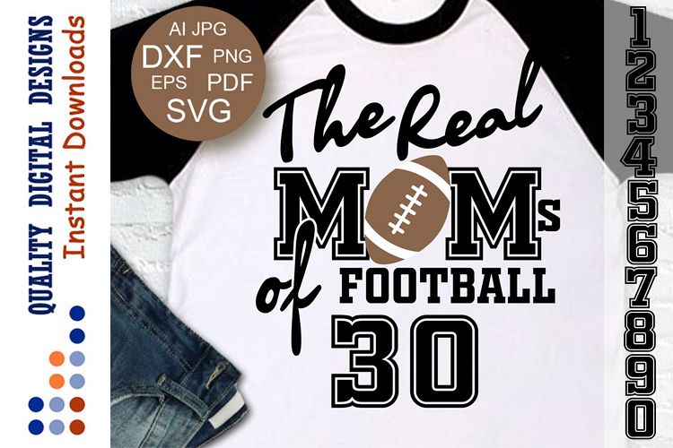 Football svg The Real Moms of Football example image 1