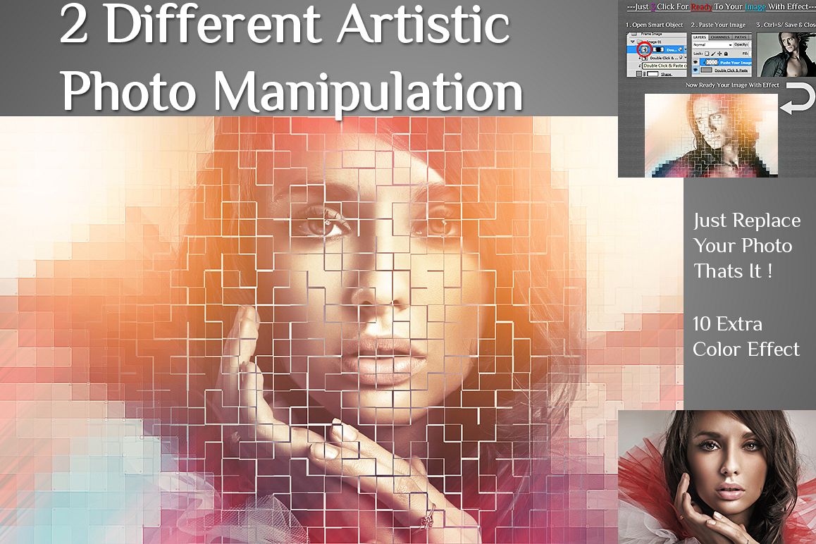 2 Different Artistic With 10 Color Effect Photo Manipulation example image 1