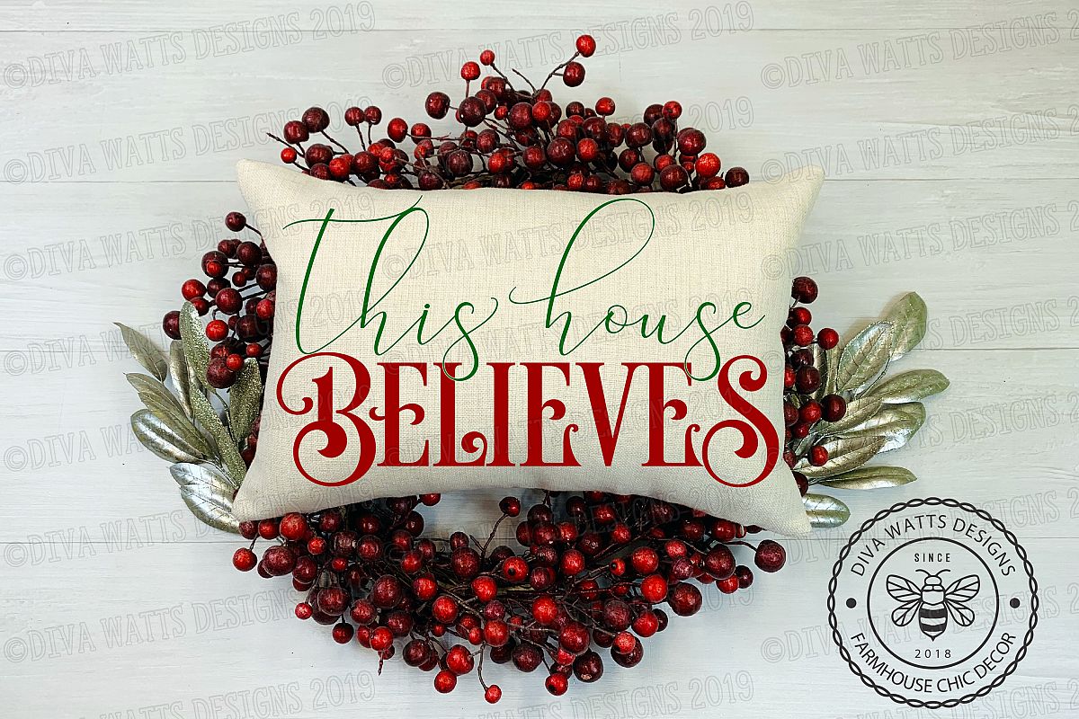 This House Believes Christmas Cutting File Santa example image 1