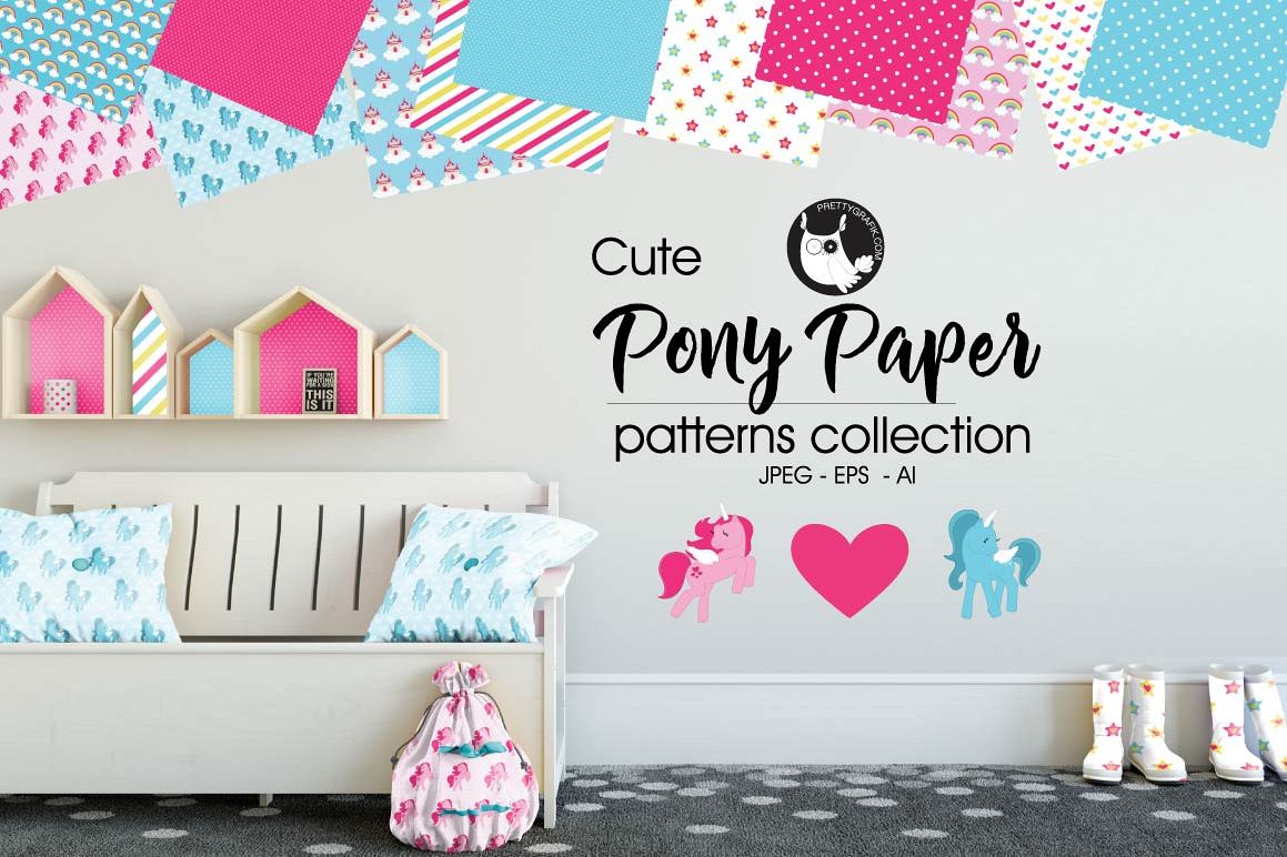 PONY-PAPER, digital papers example image 1