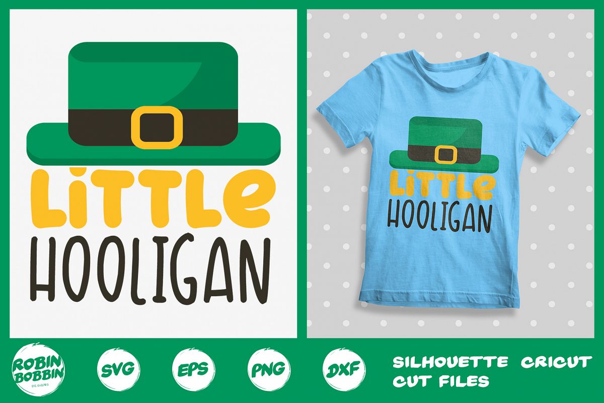 St. Patricks Day SVG, Little Hooligan SVG, Crafters SVG example image 1